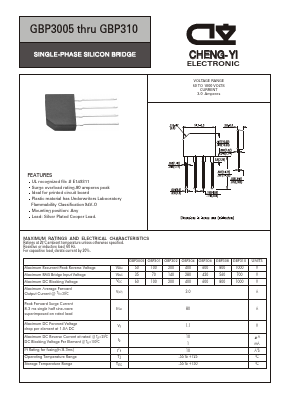 GBP301 Datasheet PDF CHENG-YI ELECTRONIC CO., LTD.