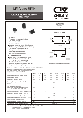 UF1B Datasheet PDF CHENG-YI ELECTRONIC CO., LTD.