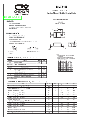 BAT54H Datasheet PDF CHENG-YI ELECTRONIC CO., LTD.