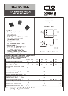 FR3D Datasheet PDF CHENG-YI ELECTRONIC CO., LTD.