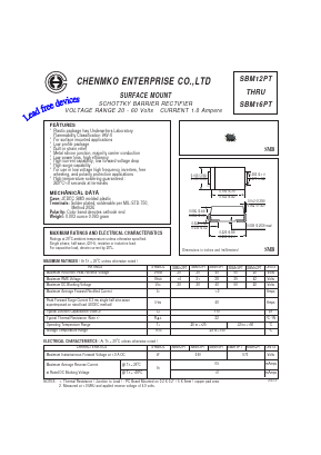 SBM15PT Datasheet PDF CHENMKO CO., LTD.