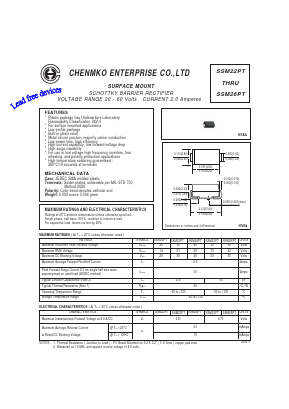SSM25PT Datasheet PDF CHENMKO CO., LTD.
