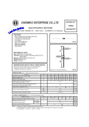 UF2002PT Datasheet PDF CHENMKO CO., LTD.
