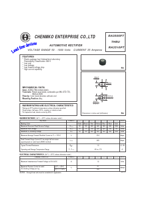 RA351PT Datasheet PDF CHENMKO CO., LTD.