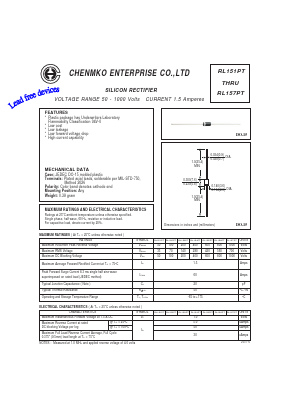 RL157PT Datasheet PDF CHENMKO CO., LTD.