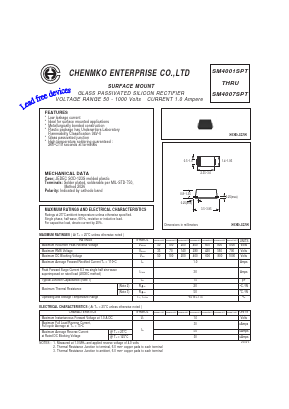 SM4001SPT Datasheet PDF CHENMKO CO., LTD.