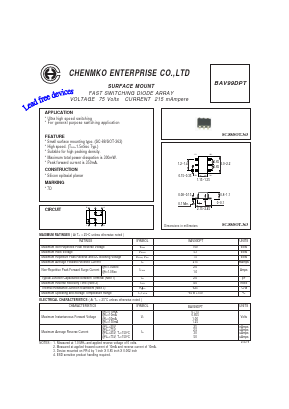 BAV99DPT Datasheet PDF CHENMKO CO., LTD.