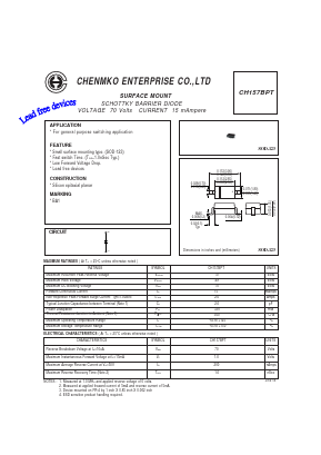 CH157BPT Datasheet PDF CHENMKO CO., LTD.