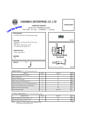 CH491DPT Datasheet PDF CHENMKO CO., LTD.