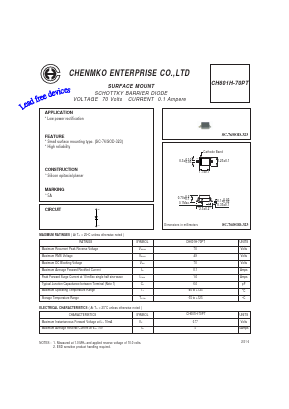CH601H-70PT Datasheet PDF CHENMKO CO., LTD.