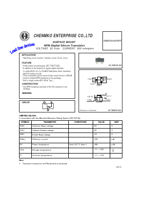 CHDTC614TUPT Datasheet PDF CHENMKO CO., LTD.