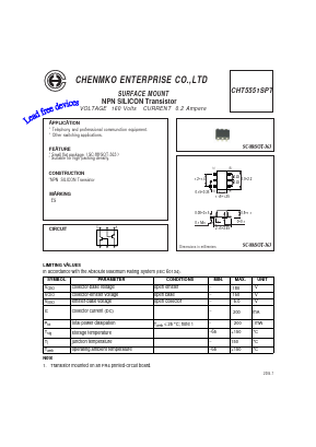 CHT5551SPT Datasheet PDF CHENMKO CO., LTD.
