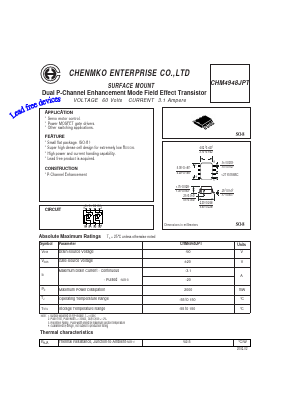 CHM4948JPT Datasheet PDF CHENMKO CO., LTD.