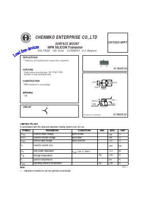 CHT5551WPT Datasheet PDF CHENMKO CO., LTD.
