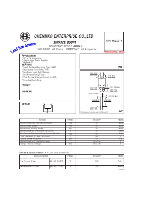 SPL1540PT Datasheet PDF CHENMKO CO., LTD.