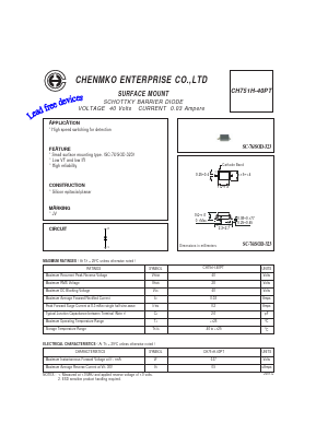 CH751H-40PT Datasheet PDF CHENMKO CO., LTD.