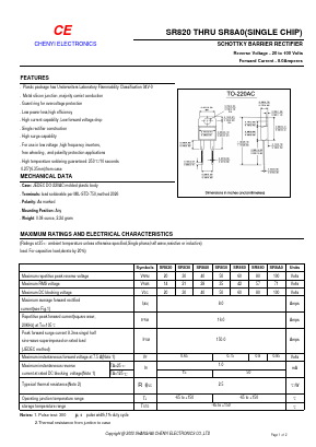 SR880 Datasheet PDF Shanghai Lunsure Electronic Tech