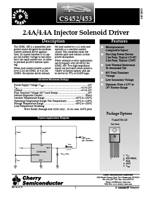 CS452 Datasheet PDF Cherry semiconductor