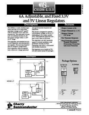 CS5206-5GT3 Datasheet PDF Cherry semiconductor