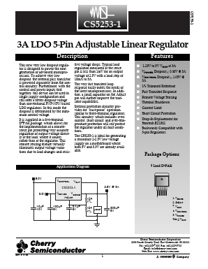 CS5253-1GDPR5 Datasheet PDF Cherry semiconductor