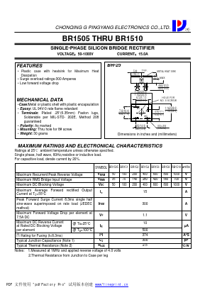RB1510 Datasheet PDF CHONGQING PINGYANG ELECTRONICS CO.,LTD