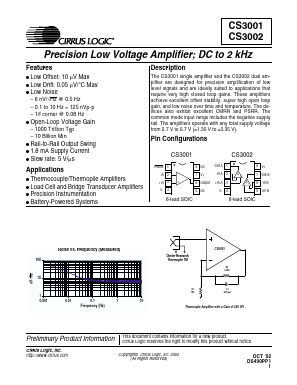 CS3001-IS Datasheet PDF Cirrus Logic