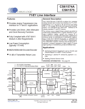 CS61575-IL1Z Datasheet PDF Cirrus Logic