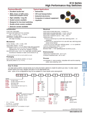 K12 Datasheet PDF C and K Components
