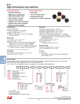 K12 Datasheet PDF C and K Components