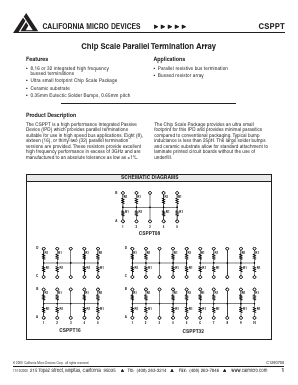 CSPPT16-500J Datasheet PDF California Micro Devices => Onsemi