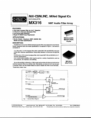 MX316J Datasheet PDF CML Microsystems Plc