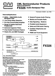 FX326LG Datasheet PDF CML Microsystems Plc