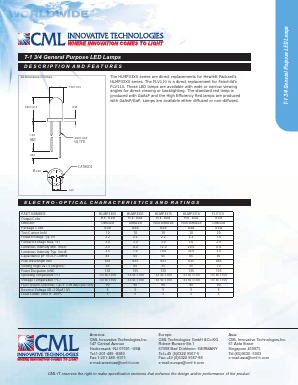 HLMP3316 Datasheet PDF CML Microsystems Plc