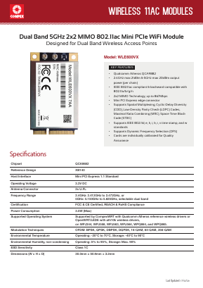 WLE600VX Datasheet PDF Compex Systems Pte. Lte.