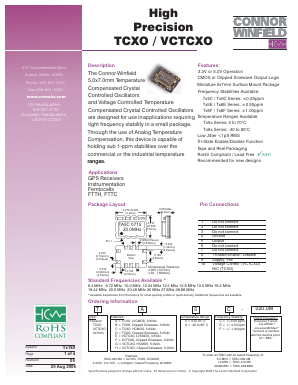 TG5E-020.0M Datasheet PDF Connor-Winfield Corporation