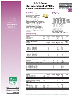 P123-155.52 Datasheet PDF Connor-Winfield Corporation