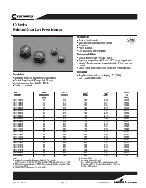 LD1-3R9-R Datasheet PDF Cooper Bussmann, Inc.