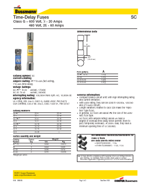 SC-7 Datasheet PDF Cooper Bussmann, Inc.