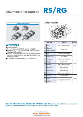 RG2-606N-D15 Datasheet PDF Copal Electronics