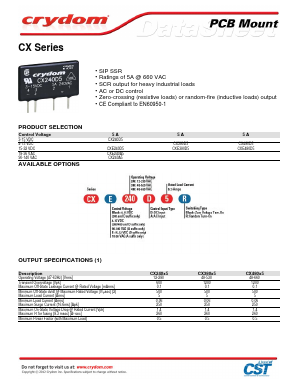 CXE240A5R Datasheet PDF Crydom Inc.,