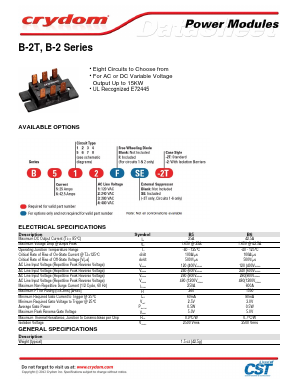 B541F-2T Datasheet PDF Crydom Inc.,