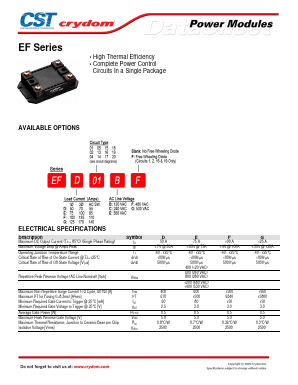 EFF16G Datasheet PDF Crydom Inc.,