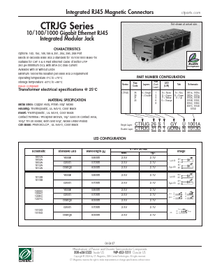 CTRJG33S1YGU1223C Datasheet PDF Central Technologies