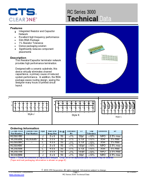 RC3003B6 Datasheet PDF CTS Corporation