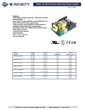 VSBU-12 Datasheet PDF CUI INC