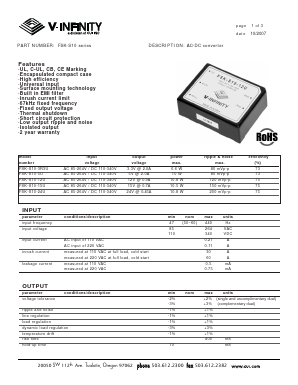 FSK-S10-3R3U Datasheet PDF CUI INC