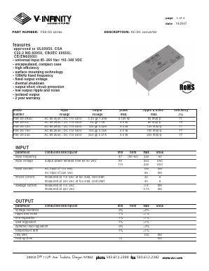 FSK-S5-3R3U Datasheet PDF CUI INC