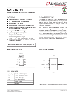 CAT24C164LI-GT3 Datasheet PDF Catalyst Semiconductor => Onsemi