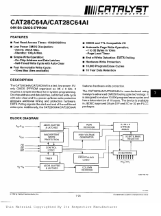 CAT28C64A-15 Datasheet PDF Catalyst Semiconductor => Onsemi