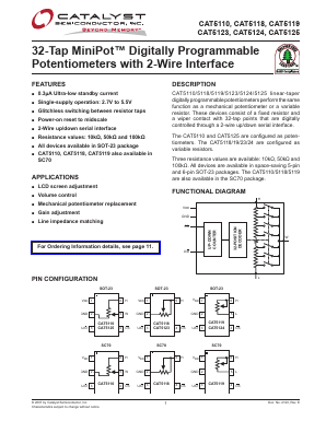 CAT5118 Datasheet PDF Catalyst Semiconductor => Onsemi